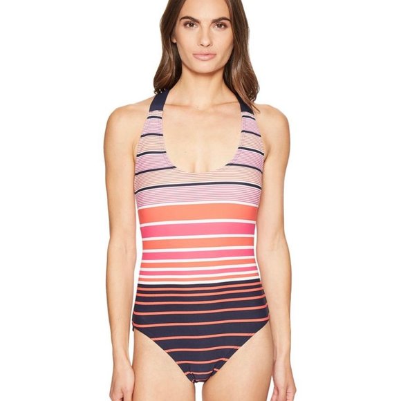 Michael Kors Other - Michael Kors Abby Stripe One-Piece Pink Swimsuit